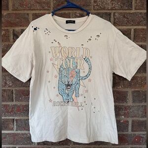 Zutter World Tour Rock N Roll Distressed Graphic Tee